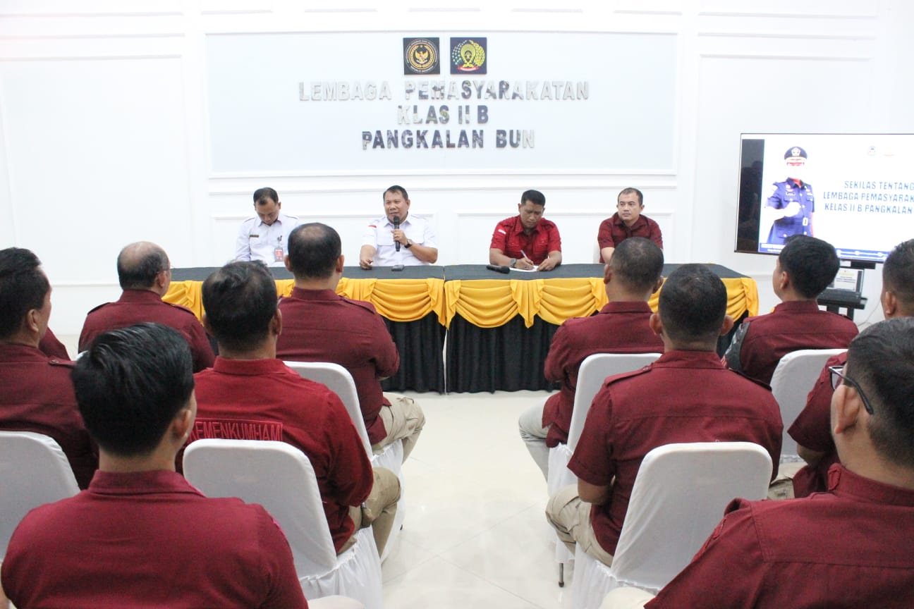 Kakanwil Ditjen PAS Kalteng Berikan Pengarahan Dan Penguatan di Lapas Kelas IIB Pangkalan Bun