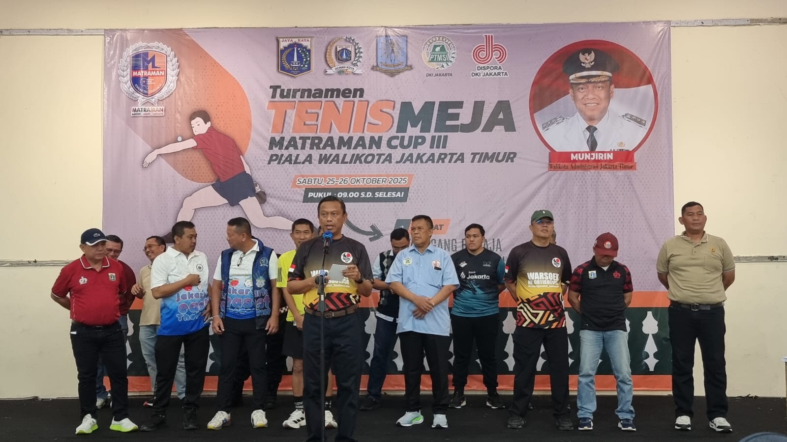 Seru! Wali Kota Jaktim dan Anggota DPRD Berlaga di Turnamen Tenis Meja Matraman Cup 3