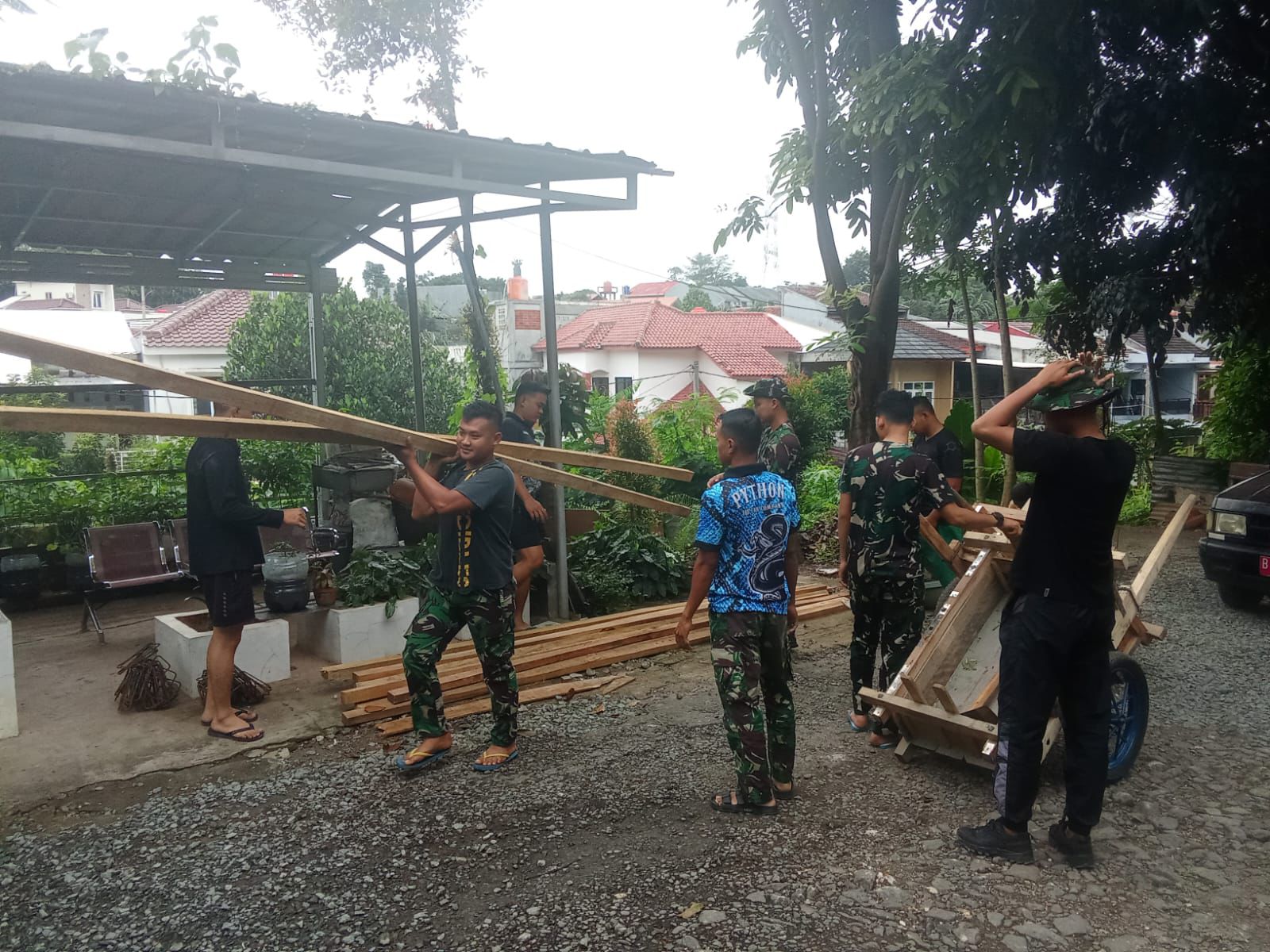 TMMD Ke-127 Kodim 0508/Depok Hari H+2, Pengerasan Jalan Tembus 25,09 Persen