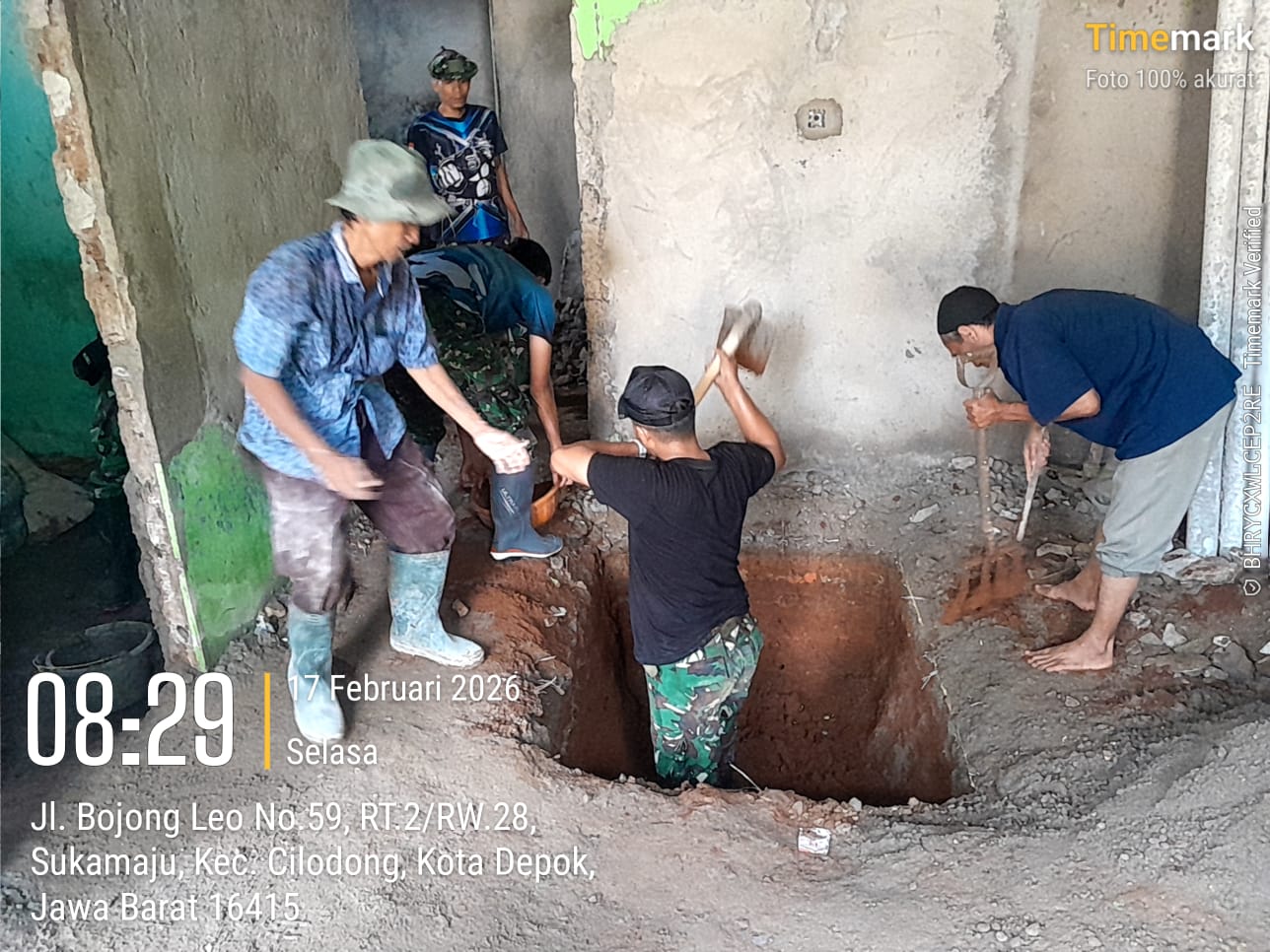 Air Tak Lagi Jadi Ancaman, TMMD Kodim Depok Bangun Harapan Lewat Drainase di Cilodong