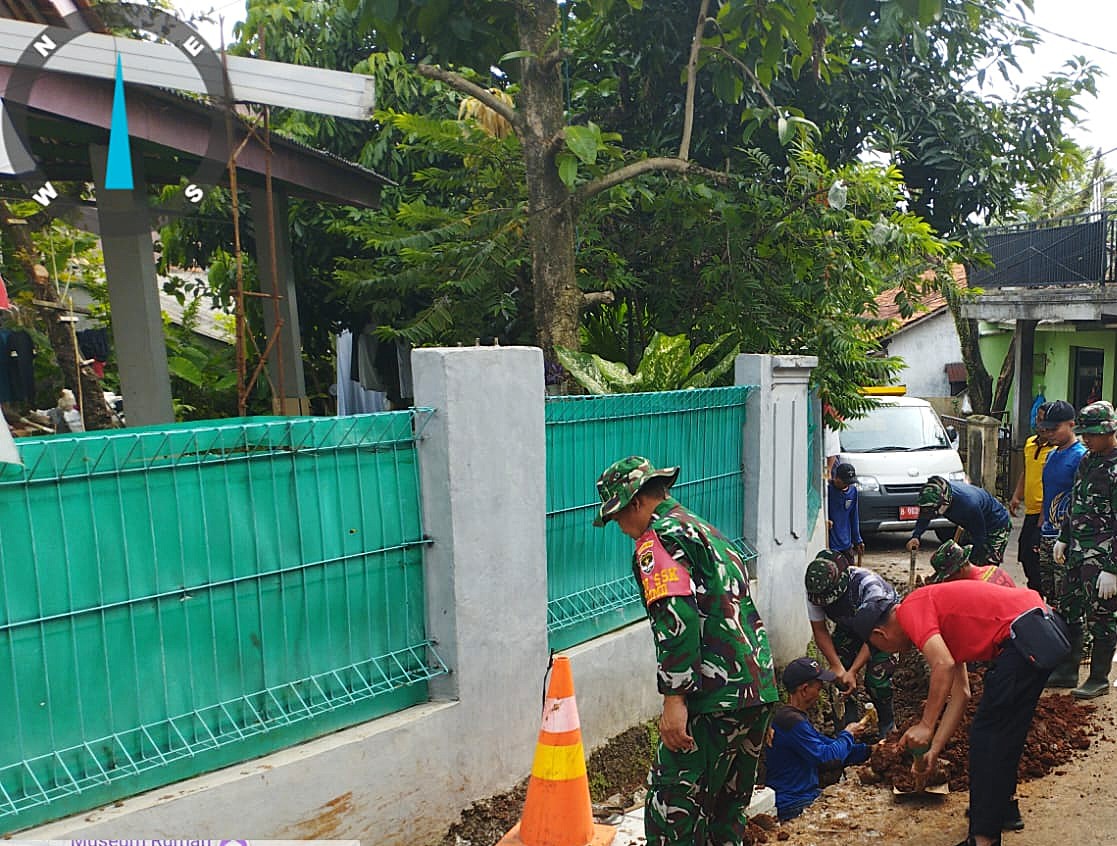TMMD Depok Tingkatkan Sistem Drainase Demi Kenyamanan Warga