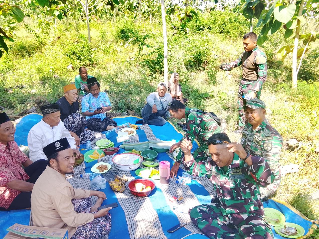 Pererat Kemanunggalan, Satgas TMMD 120 Kodim Pati Hadiri Ritual Manaqib di Desa Godo
