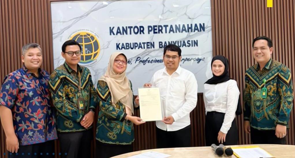 Kantah Kabupaten Banyuasin terus menunjukkan komitmennya dalam mengamankan aset negara melalui program sertifikasi tanah.