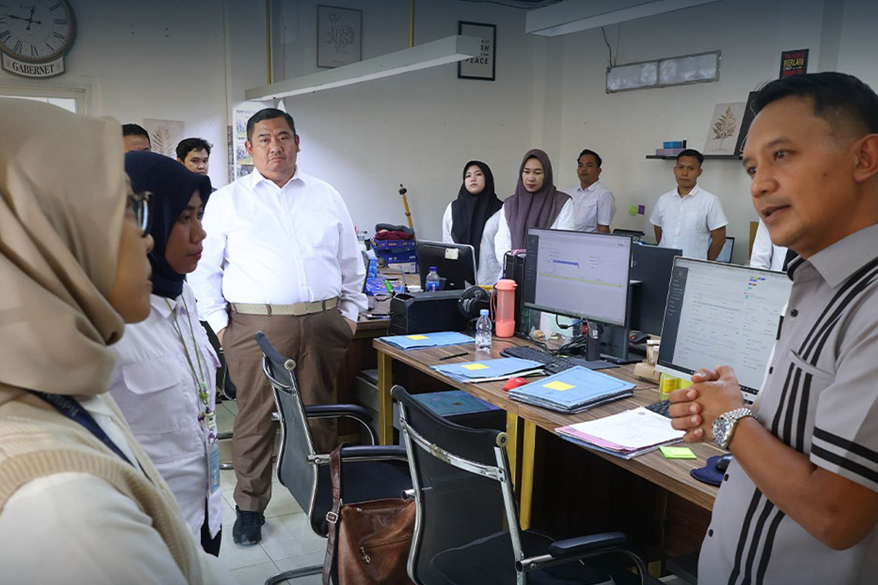 Kepala Kantor Pertanahan Kabupaten Banyuasin, Lucky Ariansa, saat pendampingan dari Inspektorat Jenderal ATR/BPN.