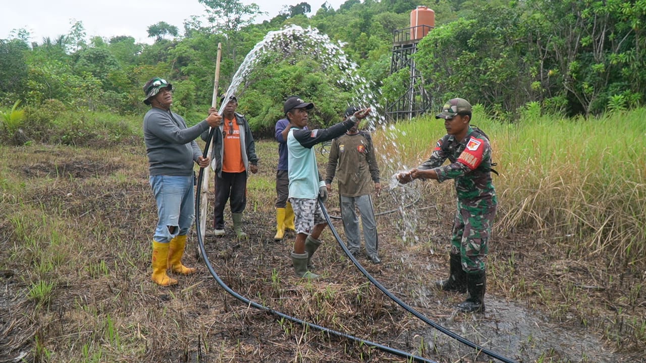 Program Manunggal Air Bersih menjadi salah satu prioritas utama dalam pelaksanaan TMMD Ke-129 Kodim 1311/Morowali.